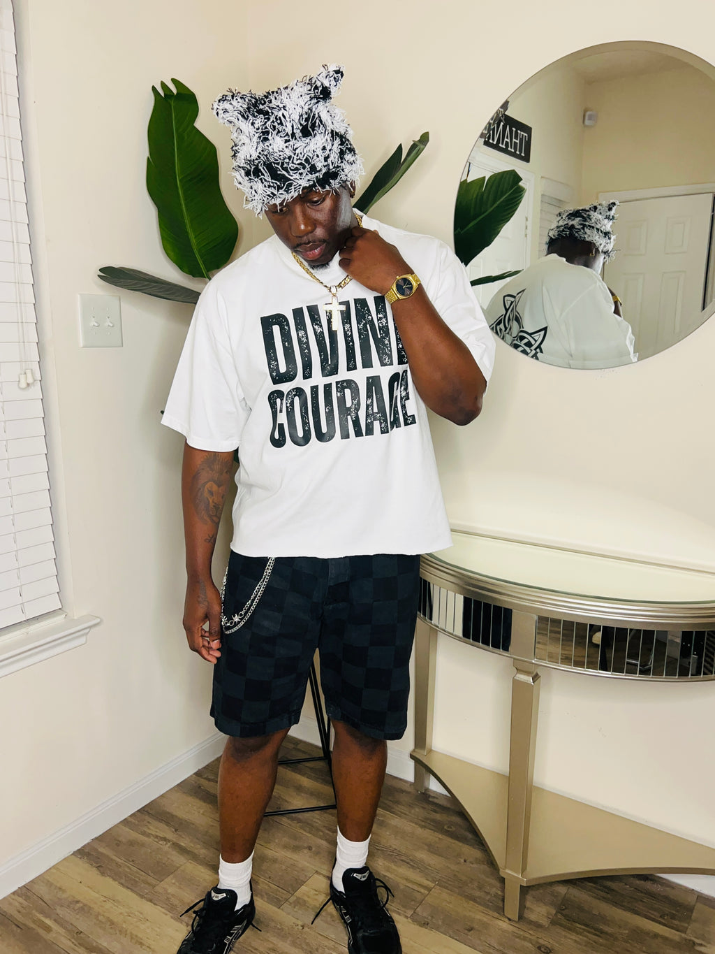 “Divine Courage “ Signature Tee (White/Black)