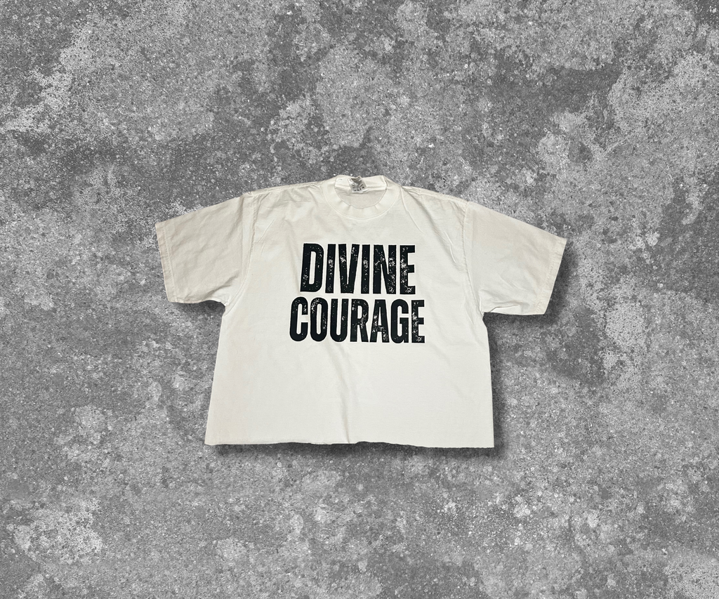 “Divine Courage “ Signature Tee (White/Black)